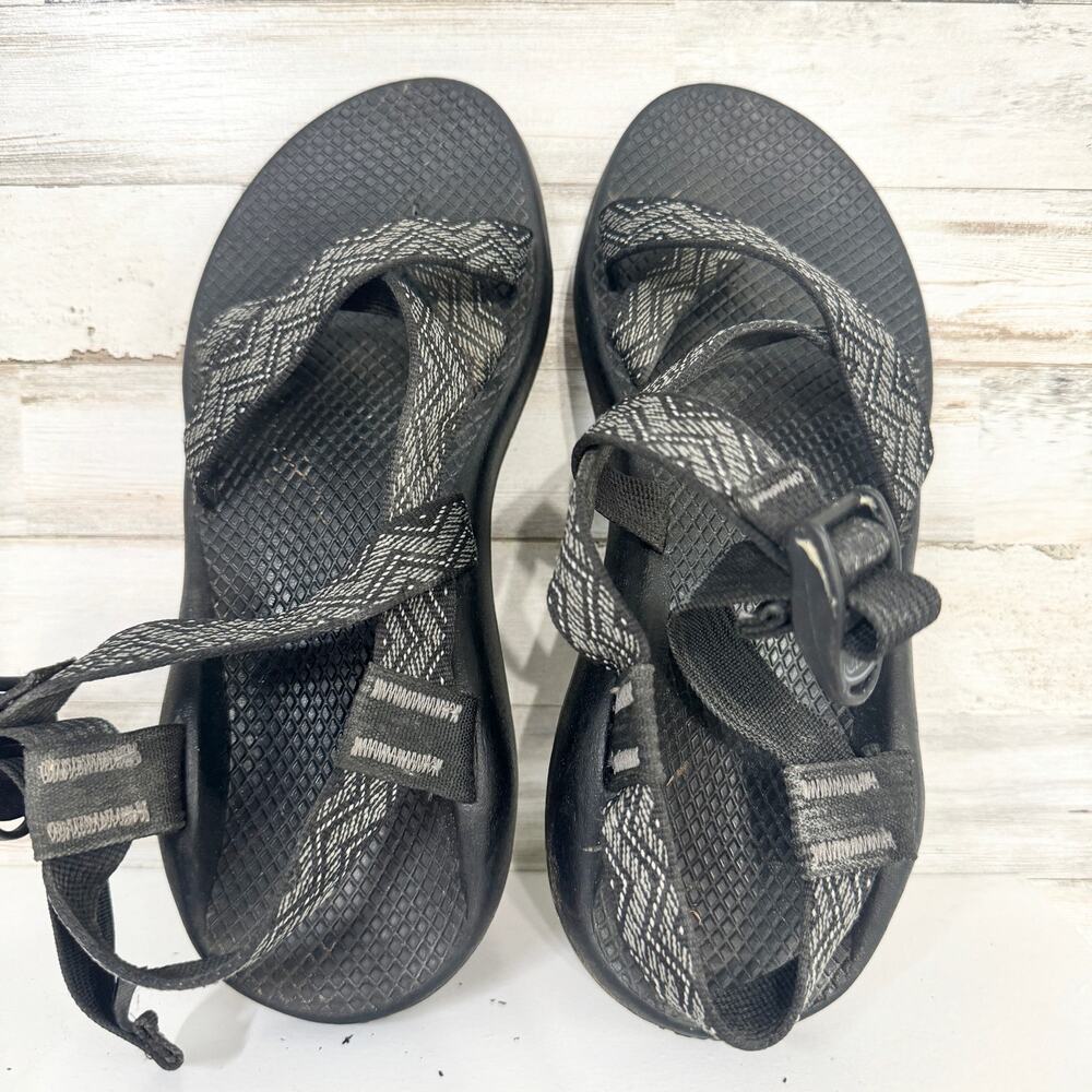 Chaco Z/2 Classic Sandals Vibram‎ Soles Black Grey Zig Zags Womens 9
